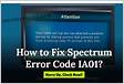 How to Fix Spectrum TV Error Code IA01